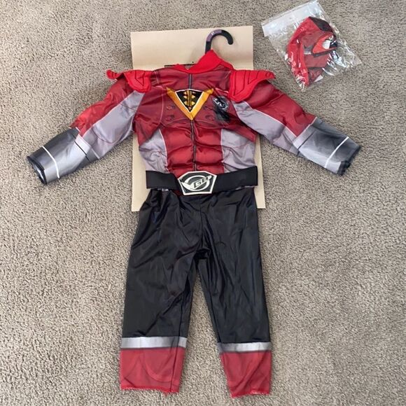 Kids Toddler Power Rangers Red Ranger Costume Halloween Size S (2T) NWT - Picture 6 of 7